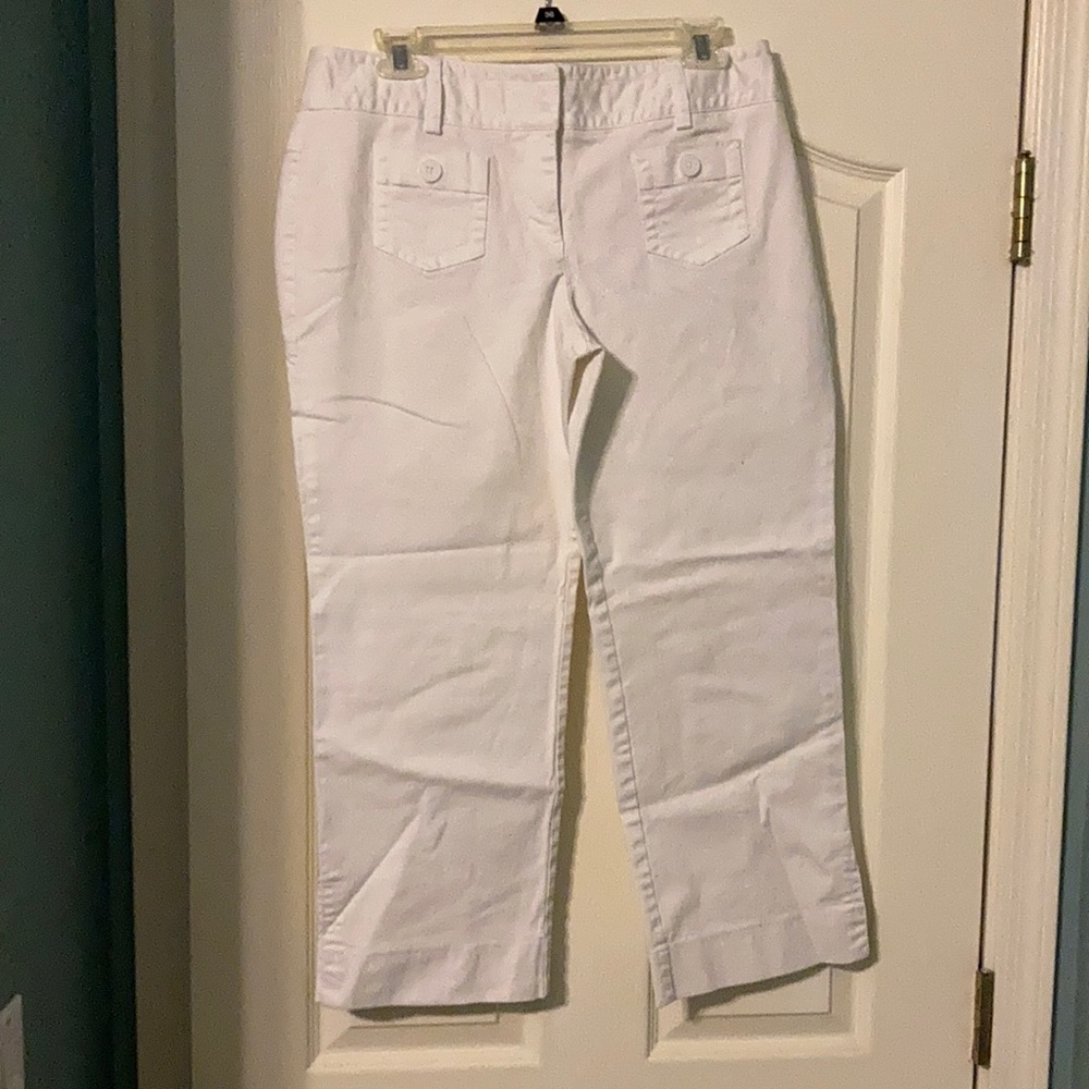 White Capri jean pants